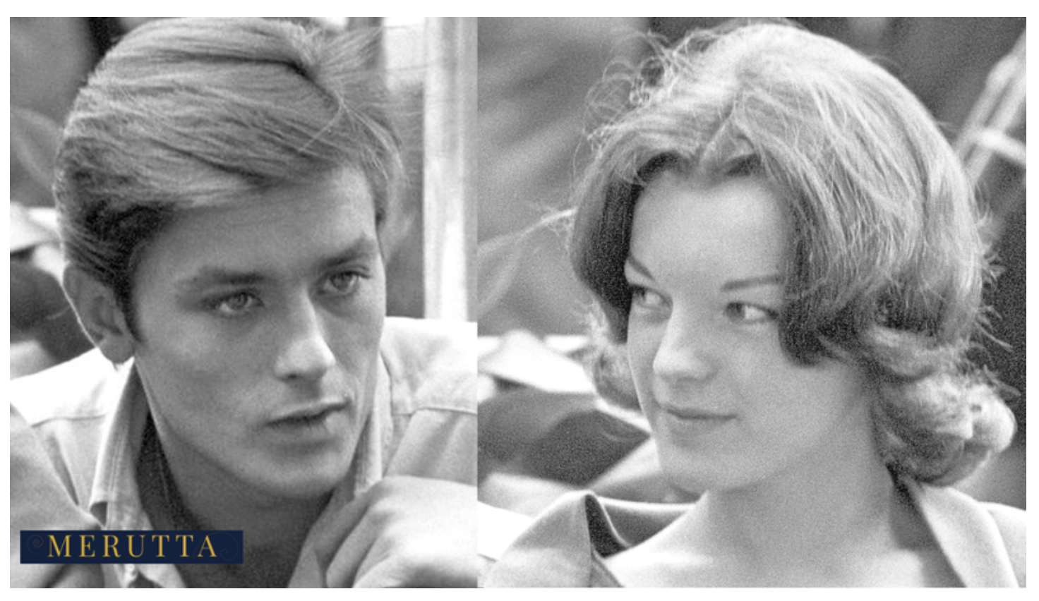 Alain Delon and Romy Schneider — classic French cinema couple in Merutta article