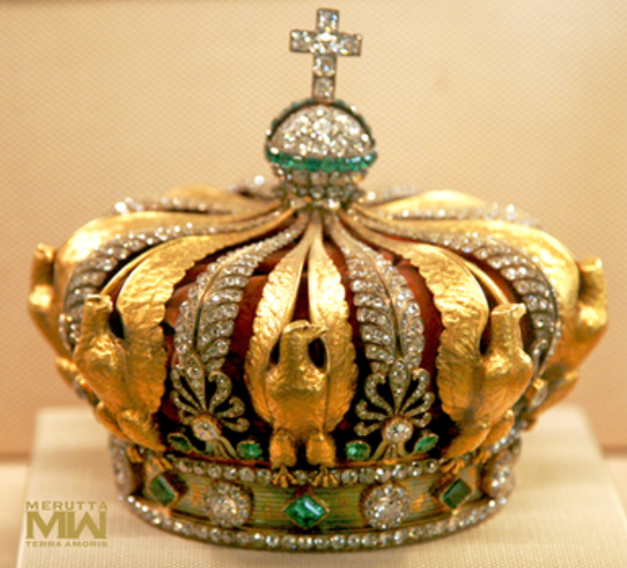 The Crown of Empress Eugénie, one of the imperial jewels of the Second Empire, stolen from the Louvre Museum during the 2025 heist